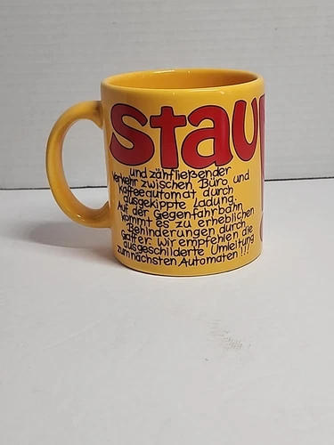 VTG Waechtersbach Germany Coffee Mugs Tea Cups 12oz YELLOW 