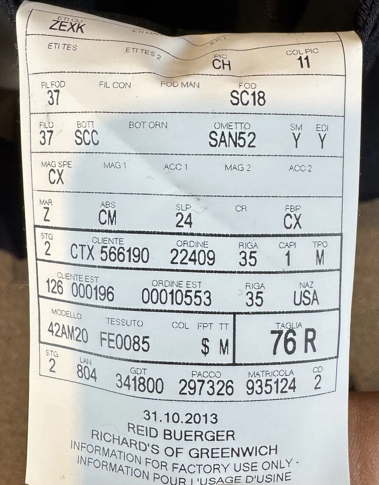 Sobretudo de lã virgem Zegna sob medida $6600 6XL novo sem etiquetas - Imagem 4 de 4