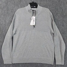 Smartwool Sweater Mens Large Light Gray Heather Half Zip Everyday SW017266