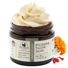 Hearth Homestead Whipped Beef Tallow for Skin Face - 100 Grass Fed, Eczema