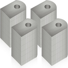 100 Pcs Weld on Tabs, Universal Shock Mount Flat Tab Bracket 1" W, 1 1/2" H, 3/8