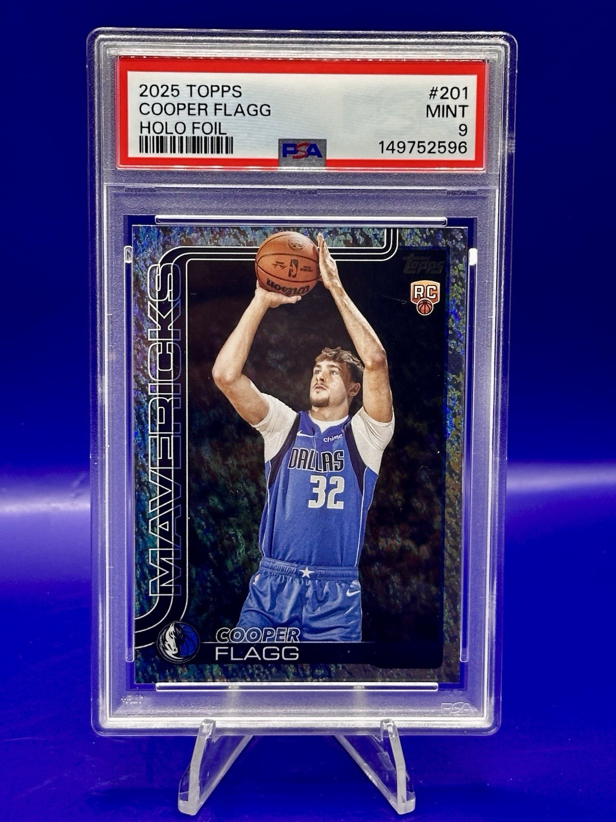 2025 Topps Cooper Flagg #201 Holo Foil PSA 9