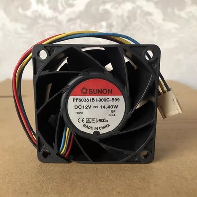 1 pcs fan PF60381B1-000C-S99 DC12V 6038 6cm 4 pin cooling fan *tn