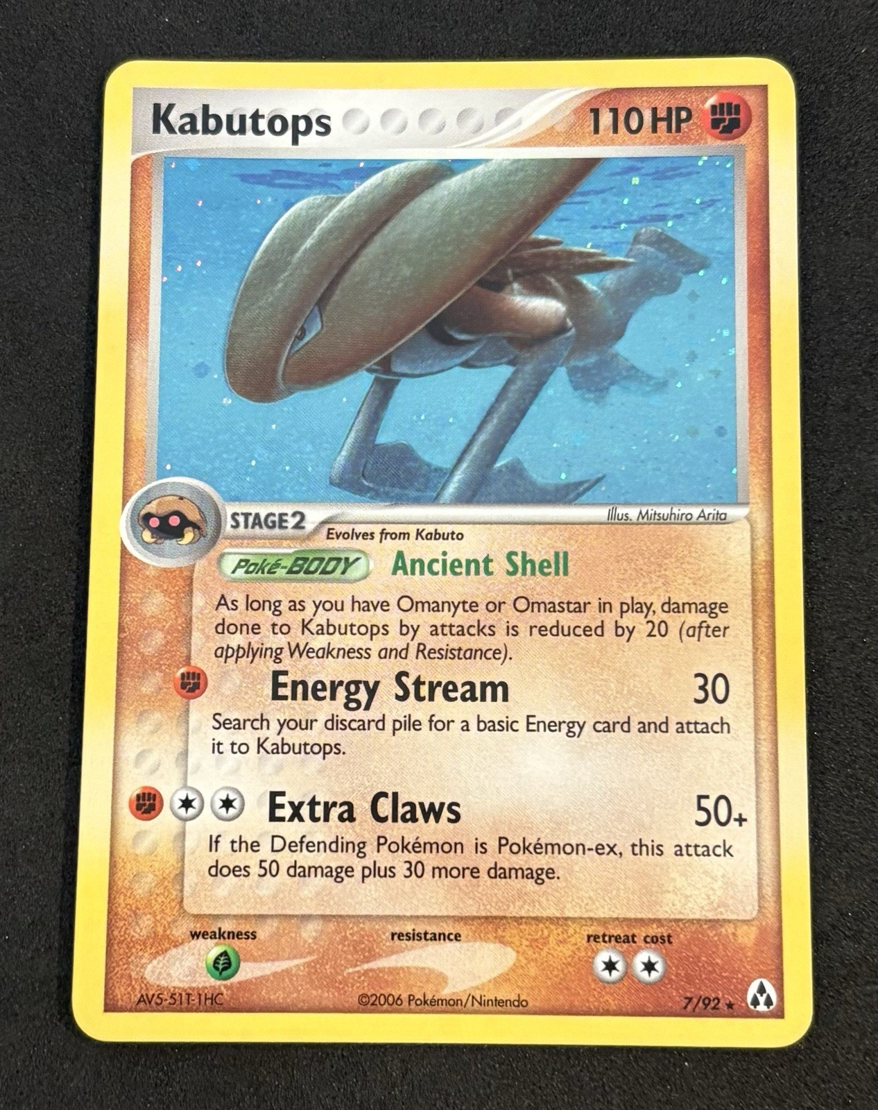 Pokemon Kabutops 7/92 Holo Rare - Legend Maker - NM-