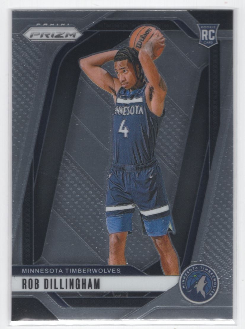 #250 2024-25 Panini Prizm Base ) Rob Dillingham Rookie Minnesota Timberwolves
