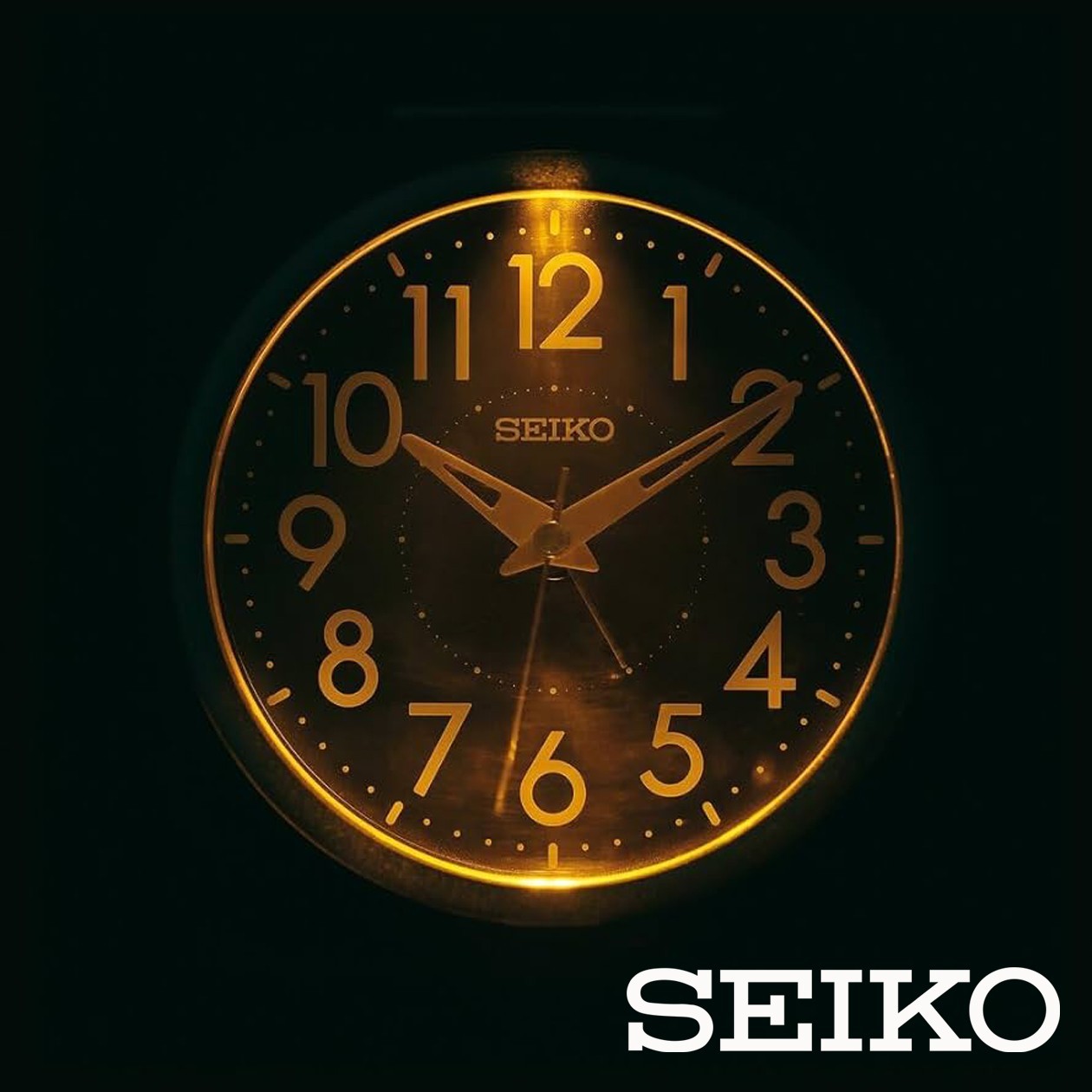 SEIKO Auto Light Compact Silent Alarm Clock Black Metallic JDM Model