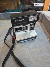 Polaroid Sun 600 LMS Instant Film Camera with Strap Tested Fully Functions Works