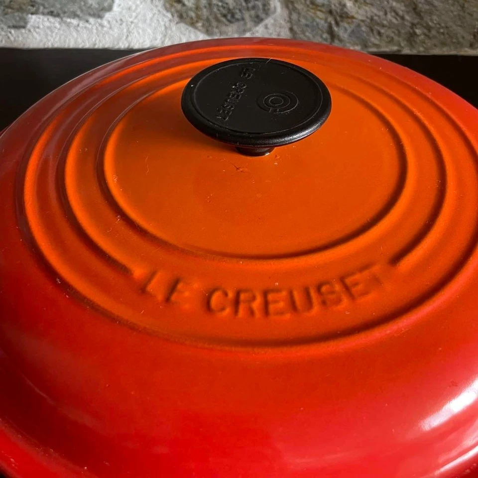 Cazuela buffet DANSK Kobenstyle naranja 26 cm sin caja usada de Japón Foto 3 de 4