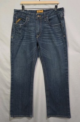 Ariat Rebar M4 Lowrise Boot Cut Jeans Mens 34x32 Blue Western Workwear Utilty