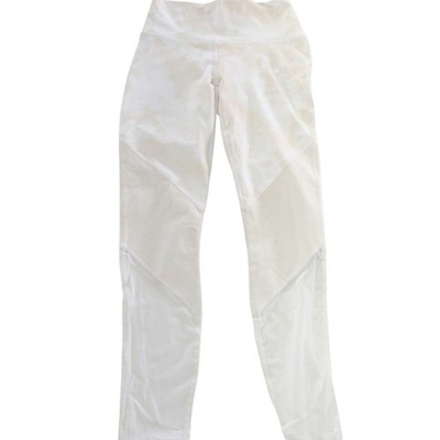 Fabletics Leggings Womens XS White Tie Dye Mesh Panel Zone PowerHold High Rise