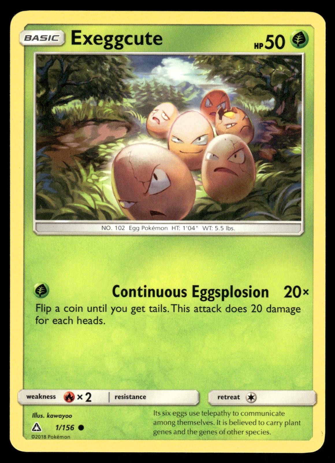 Exeggcute 1/156 Common Ultra Prism Pokemon NM