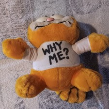 Garfield Cat 8" Vintage Plush WHY ME 1981 DAKIN Stuffed Animal Toy