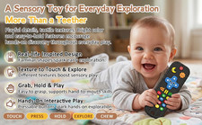 Baby Teething Toys Silicone Baby Remote Teether Over 3 Months Baby Essentia...