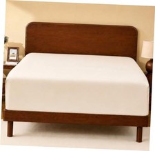 Fitted Sheet Only with Corner Straps, Deep Pocket for Twin XL 02- Light Beige