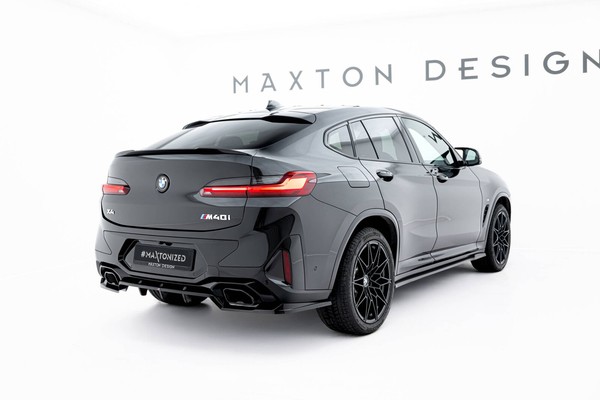 Maxton Design Diffusor Heckansatz V.2 Passend FüR BMW X4 M-Paket G02 FL Schwarz-image