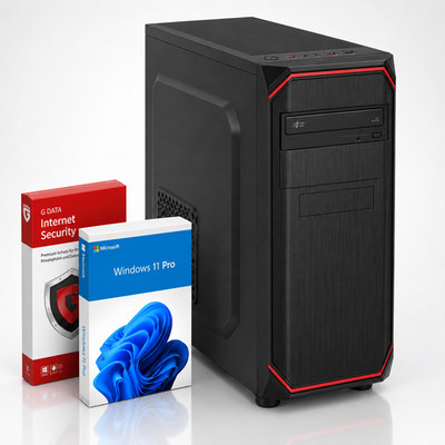 Silent Office PC | Intel i7 3,40Ghz | 32GB RAM | 1000GB SSD | DVD | Win 11