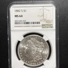 1882 S Morgan Dollar NGC Certified MS64