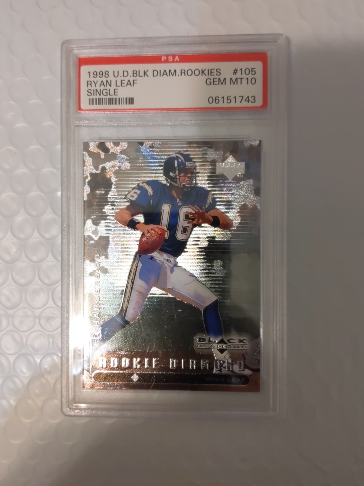 Ryan Leaf Upper Deck Black Diamond Rookies #105 Rookie-Double