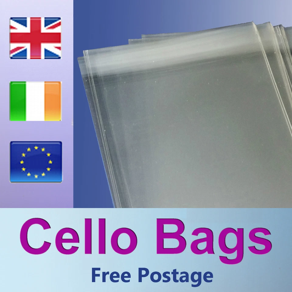 CELLOTASTIC 50 C6 Cello Bags for A6 Greeting Cards / Clear / Cellophane Peel & Seal Bags