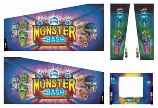 Monster Bash  Pinball Machine CABINET Decal Set