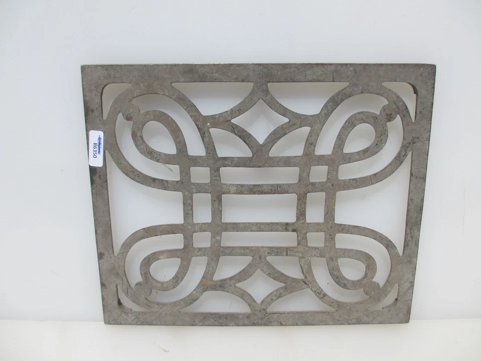 Victorian Brass Air Brick Vent Grate Grille Cover Antique Spirals Old 8"x9.5" - Image 4 of 4