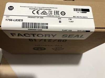 Allen-Bradley 1756-L83ES Guard Logix 5580 Controller PLC Processor ...