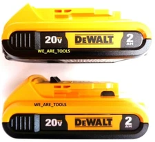 (2)  Dewalt 20V DCB203 2.0 AH MAX Batteries 20 Volt For Drill, Saw