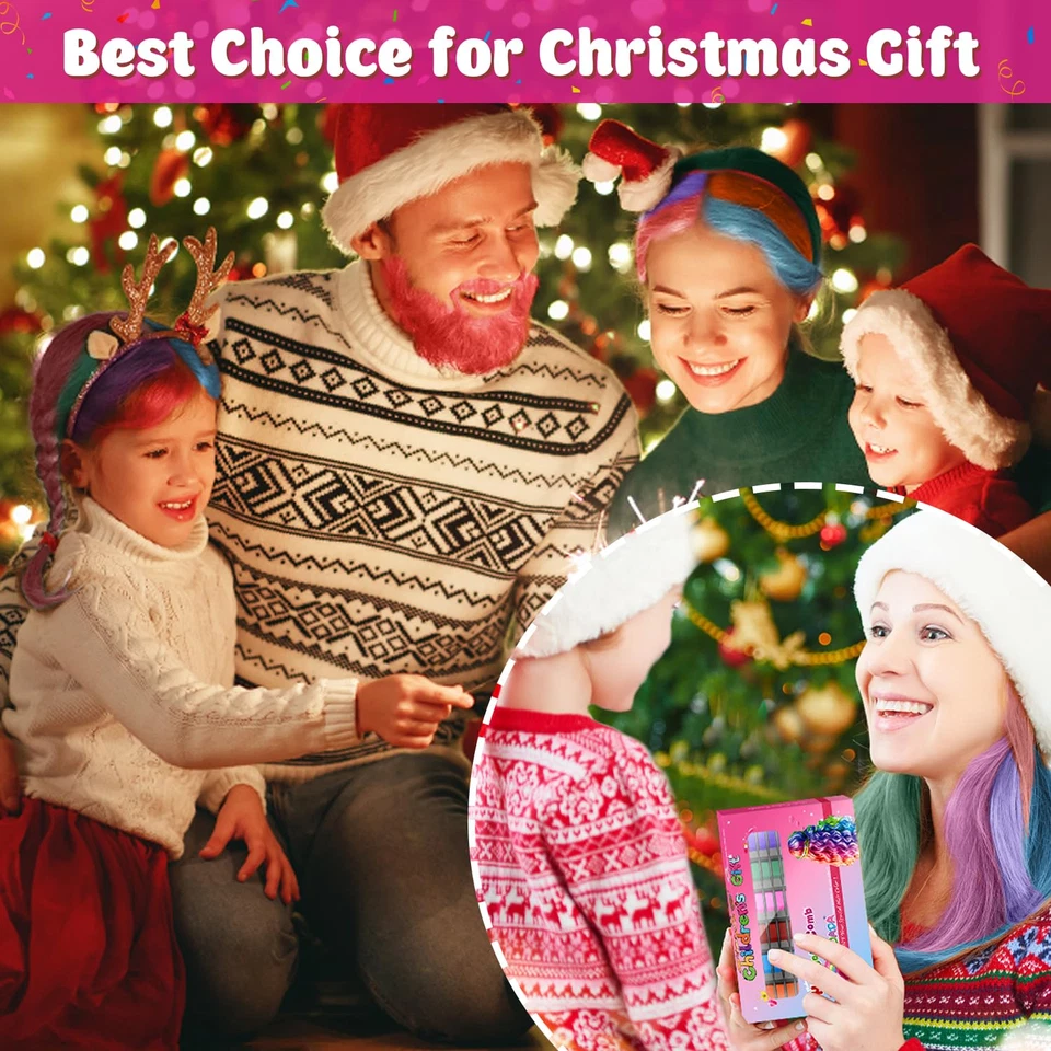 Juego de peine de tiza lavable vibrante para niños - ¡Divertidos colores hágalo usted mismo! Foto 3 de 4