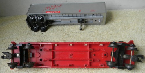 Lionel Flat Car ToFC ~ FRISCO ~ Piggyback Service - Rd#6801 - O 27 - Picture 7 of 7