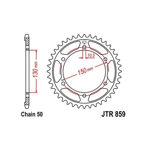 Corona Trasmissione Esjot Per Moto Suzuki DR 600 S (1985-1988) - 42 Denti, Passo 520, Diametro Interno 148 Mm