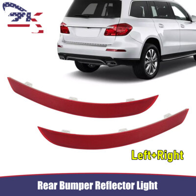 Fit For Mercedes-Benz GLS450 2017 2018 2019 Pair Rear Bumper Reflector Set