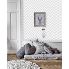 Geometric vector Non-woven wallpaper white and gray Home wall mural Wallcover