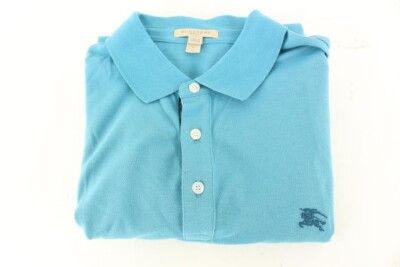 Burberry Brit Men's Large Light Blue Logo Polo Shirt 56B715S | eBay