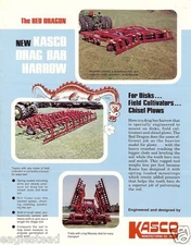 Farm Implement Brochure - Kasco - The Red Dragon Drag Bar Harrow 6 item (F2990)
