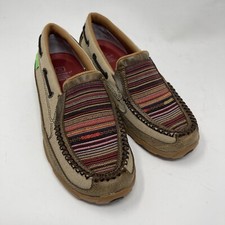 Twisted X Women ECO TWX Driving Mocs Stripe Multi WDMS013 Shoes Size 7M gr846