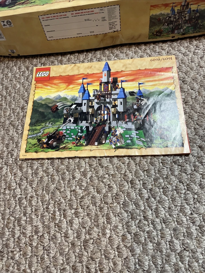 LEGO (Caja Vacía con Instrucciones) 6091 6098 Reino de Caballero Castillo del Rey León Foto 3 de 4