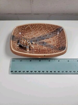 WADE PORCELAIN TURTLE Trinket Dish SAFARI Crocodile Alligator SNAKE PRINT