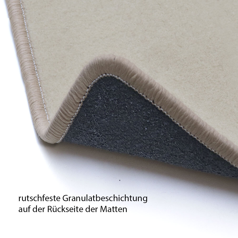 Bär-AfC Auto Fußmatten Royal Passend Für BMW X5 E70 2006-2013, Autoteppiche Velours Beige, Rand Kettelung Beige, Textiler Trittschutz, Set 4-teilig, BM00373