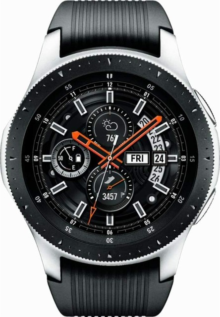 Samsung Galaxy Watch SM-R805U 46mm Silver Case Black Strap Smart Watch -  (SM-R805UZSAXAR) for sale online | eBay