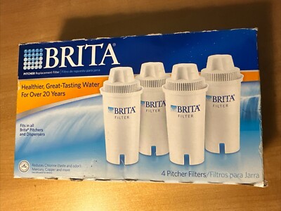 Genuine All BRITA Pitchers Replacement Water Filters Cartridges - Box of 4