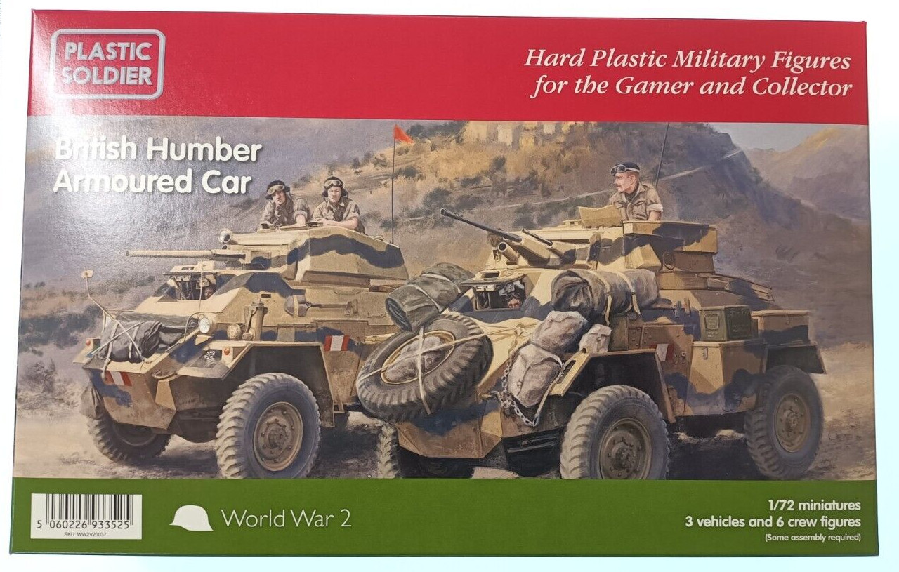 WW2V20037 1/72 WW2 British Humber Armoured Car Plastic Soldier Company NEW WW2