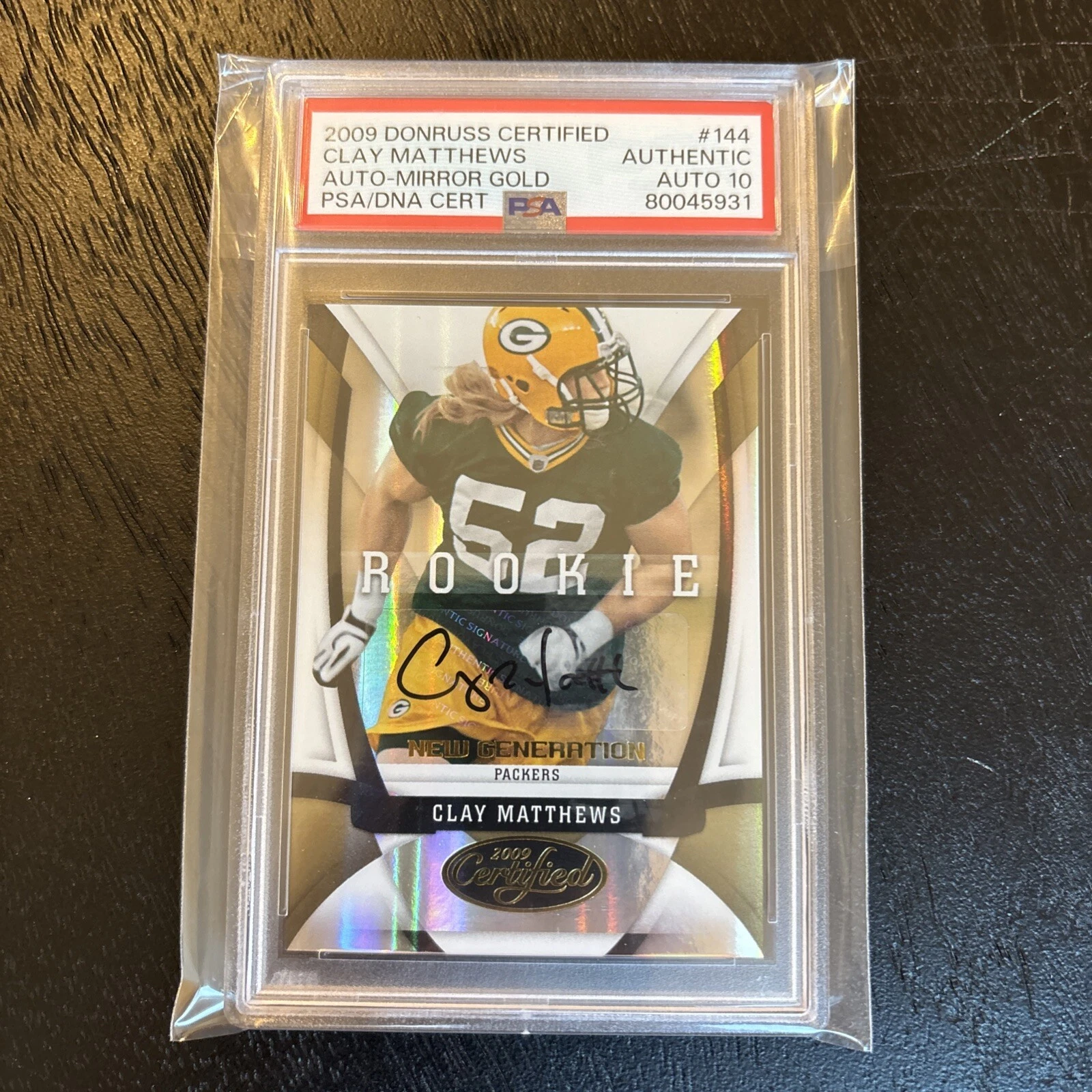 Clay Matthews Donruss Certified #144 Mirror Gold