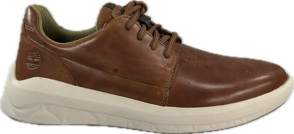 Timberland Bradstreet Ultra Trainers Shoes Brown Leather Comfort Casual Mens 9 Timberland Bradstreet PT Oxford Sneakers in brown buy online main image 3