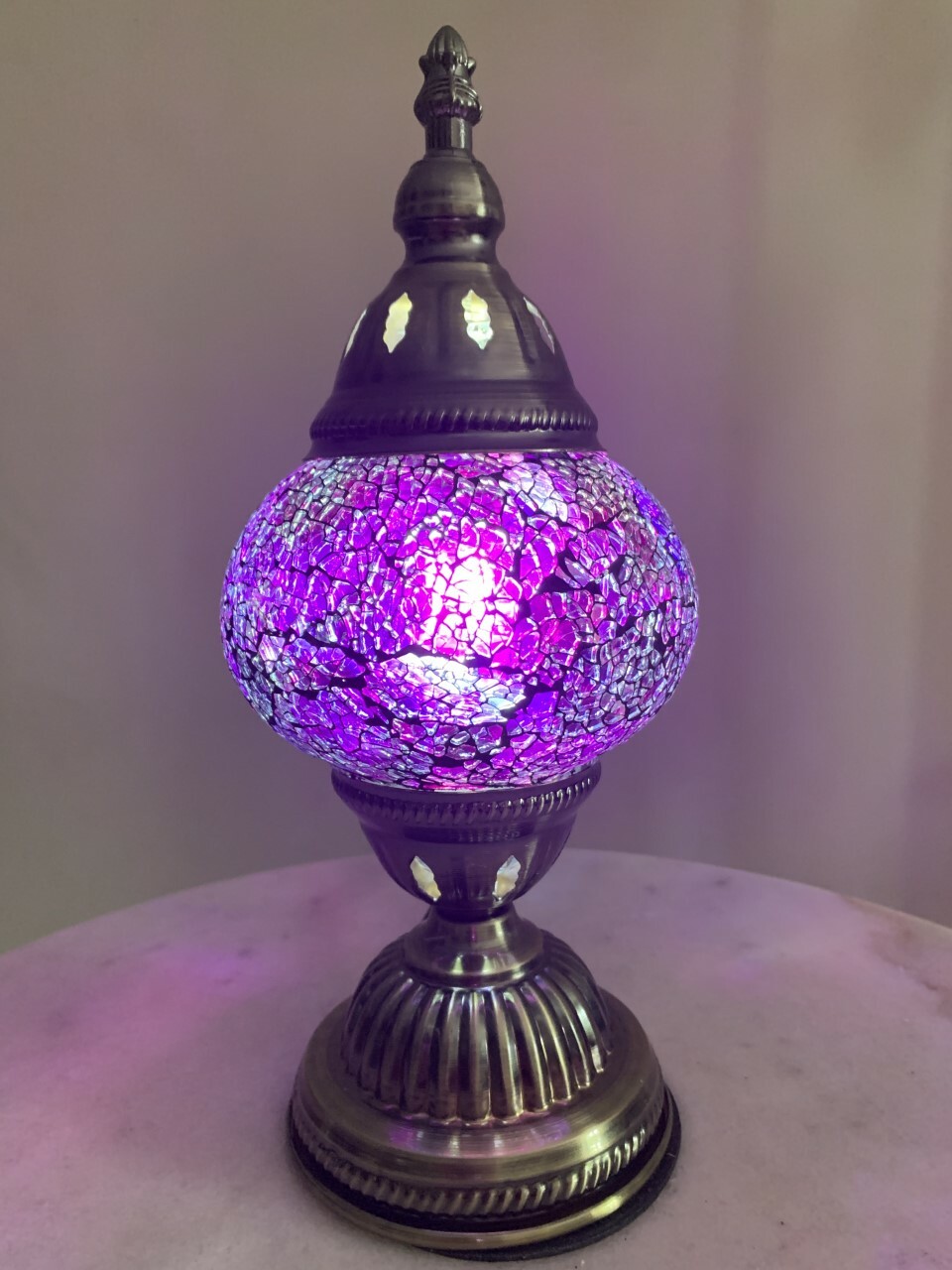 TURKISH LAMP Mini Mosaic Crackle Glass Brand New (5 Colours) eBay