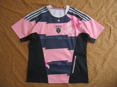Maillot stade Francais dédicacé Adidas Paris SF Vintage enfant - 14 ans - Photo 1/4