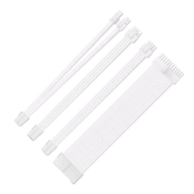 PC Power Supply Sleeved Cable Extension 30CM ATX24Pin PCIE 8Pin CPU 4+4Pin