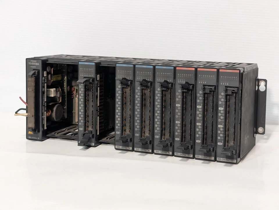 Toshiba TBU218**5 8-Slot PLC Rack, T2, w/PS261 Power & (3) IN51 & (3) AC61 I/O - Image 2 of 4
