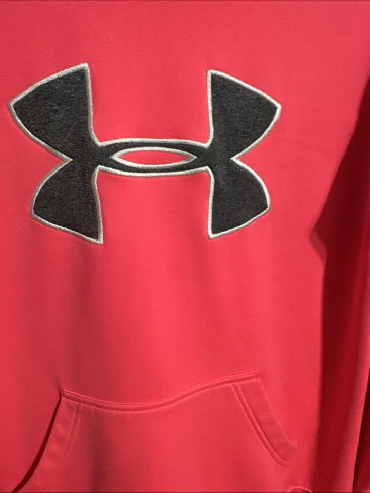 Pulôver feminino Under Armour com capuz solto Coldgear médio M rosa quente - Imagem 3 de 4