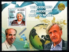 Sao Tomé-et-Príncipe 2009 Mi. Bl.711 Bloc Feuillet 100% Neuf ** 100000 Db, Nobel