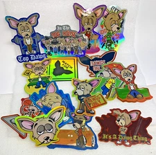 Lot Of 150 BRAND IMPORTS DOWN  2002 TPD1 Stickers collectors  CARDBOARD FOLDED